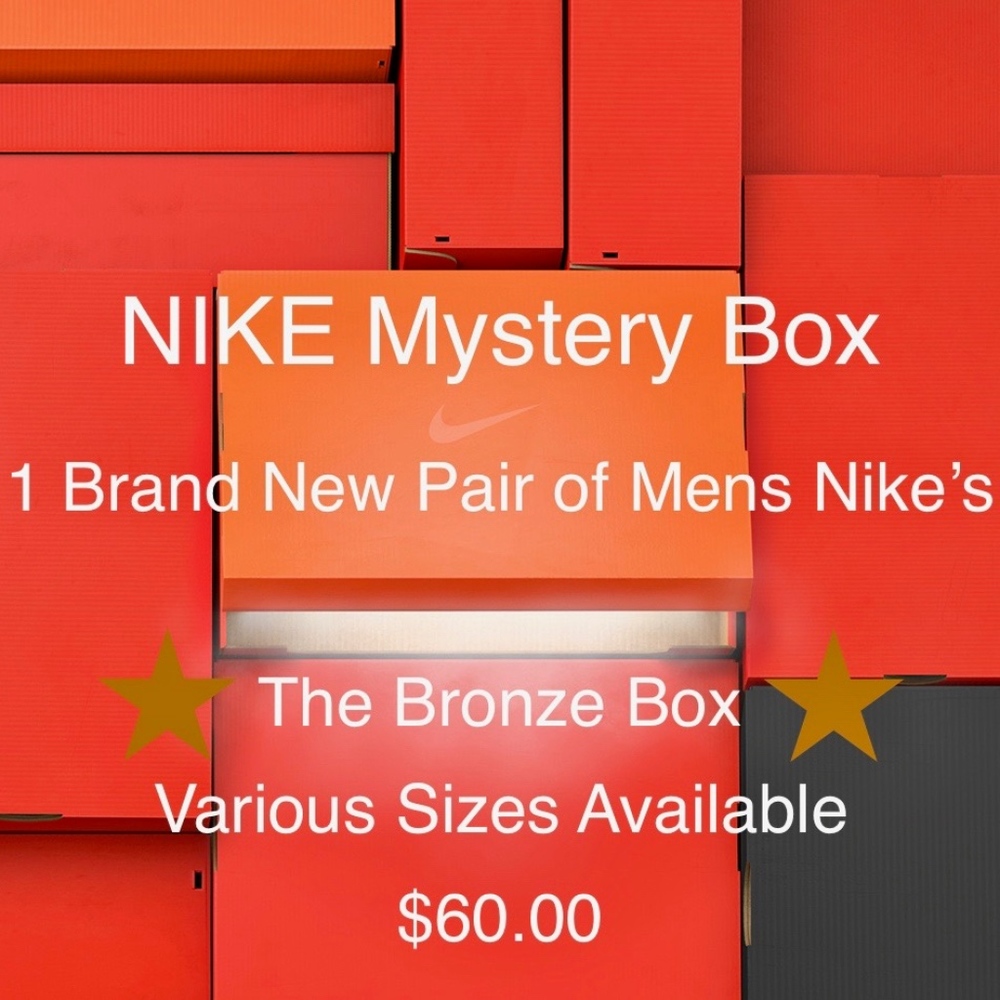 Nike Men's Mystery Box! 1 Brand New Pair of Nike